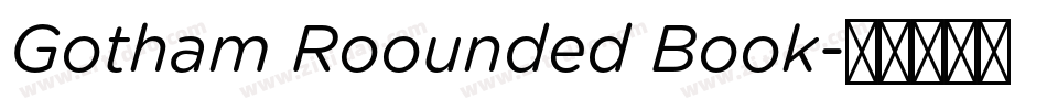 Gotham Roounded Book字体转换